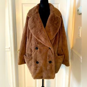 Beige Fake Fur Jacket
